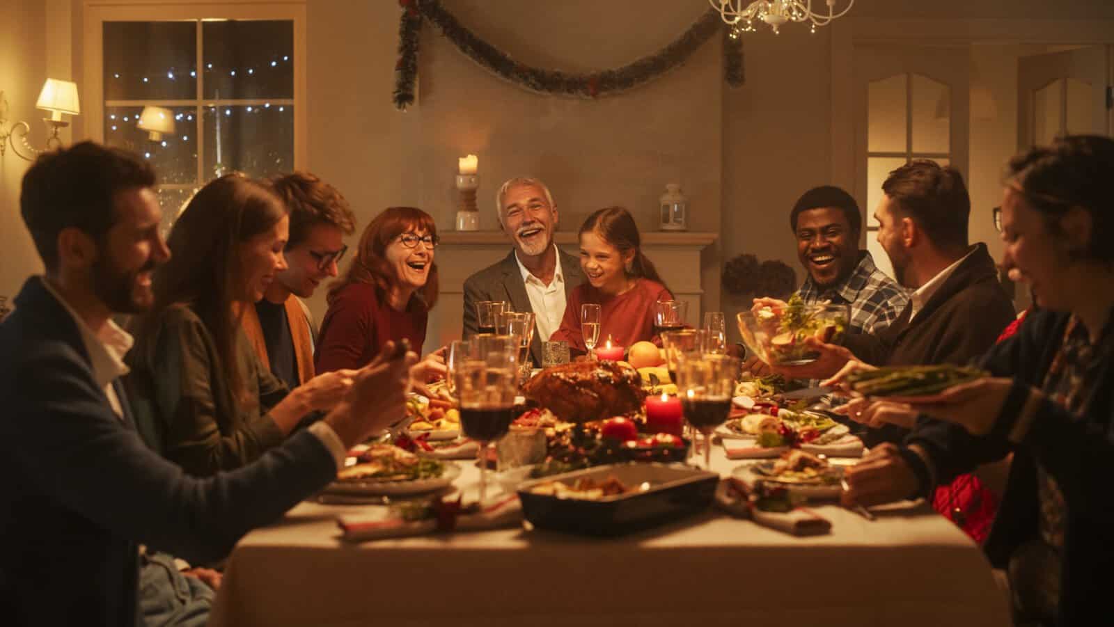 Thanksgiving Christmas holiday meal.