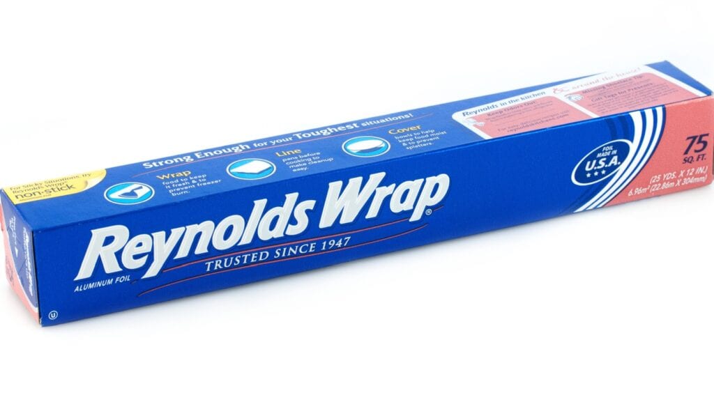 aluminum foil.