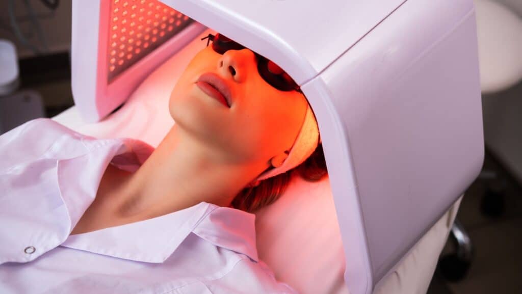 red light therapy. 