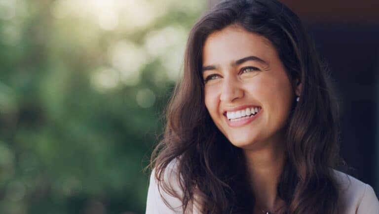 woman happy.
