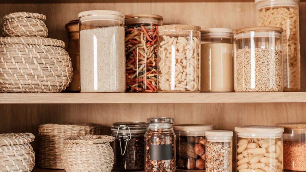 Pantry food storage.