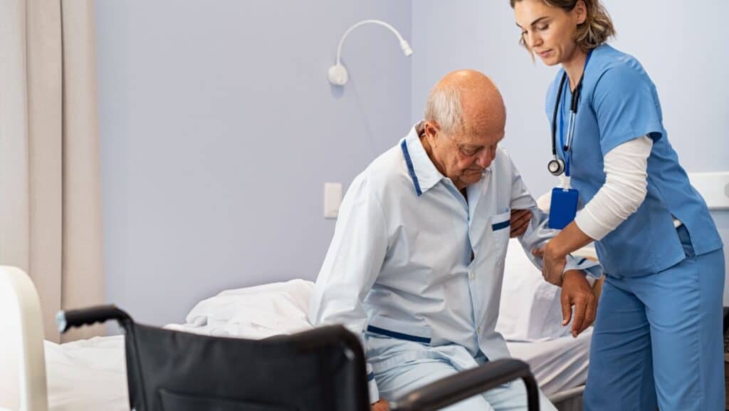 Patient in hospital. 