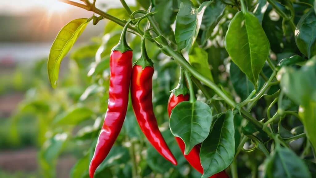 chiles growing. 