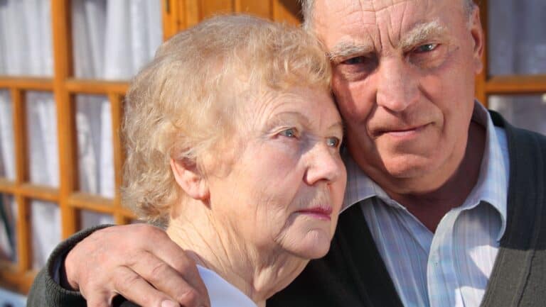 serious senior couple.