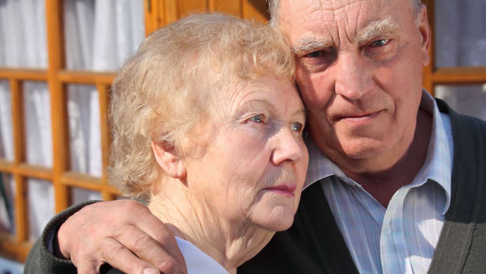 serious senior couple.