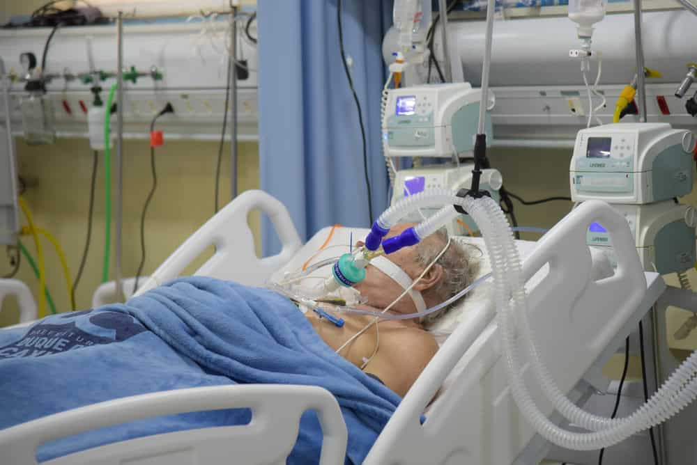 Covid patient in hospital