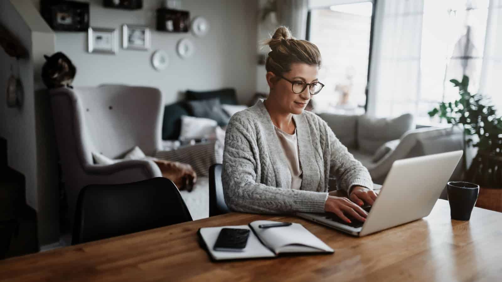 woman laptop computer.