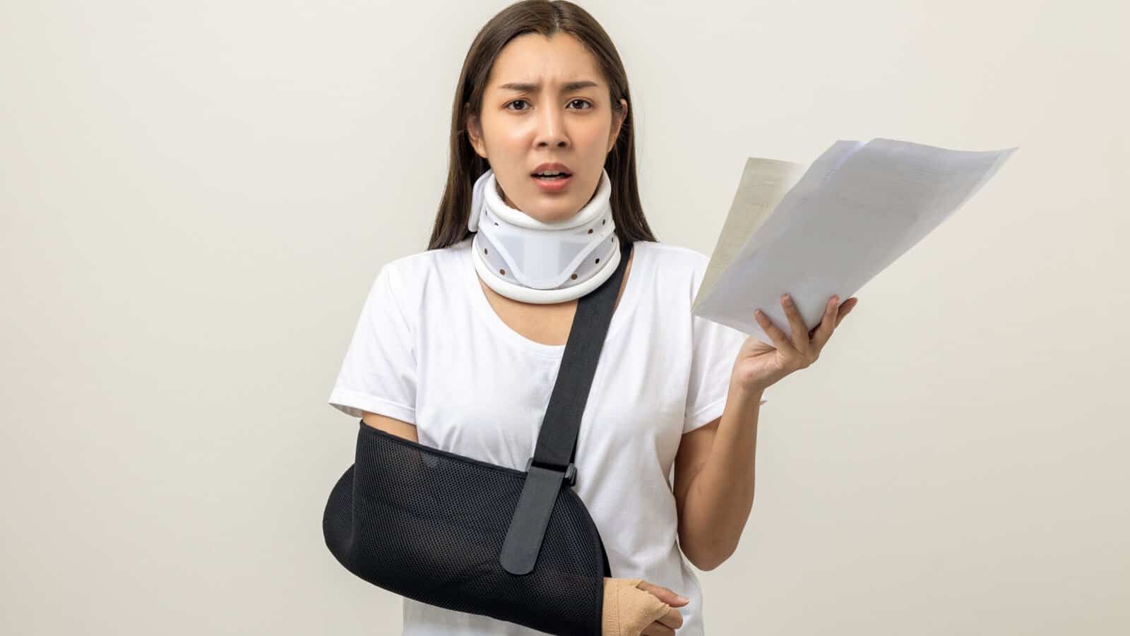 Broken arm. Medical bill.