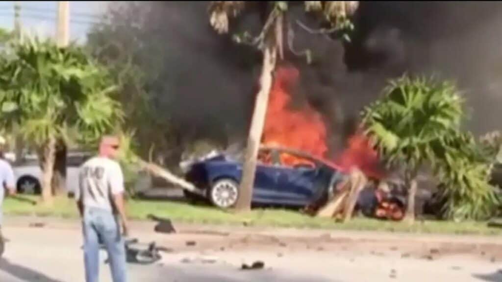 Tesla accident.