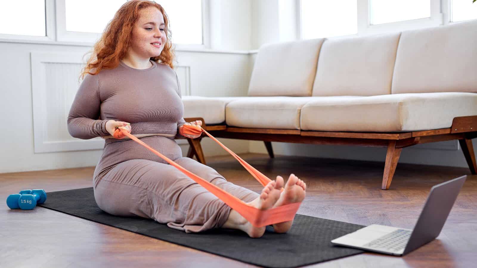 Pilates exercise online.