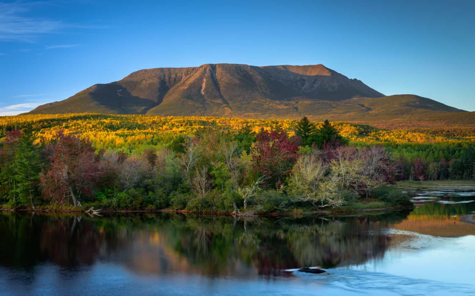 Mount Katahdin in Baxter State Park in Maine