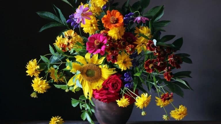 Flowers in vase.