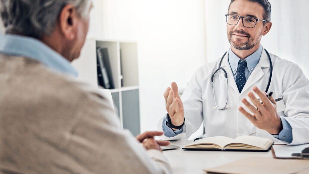 doctor and patient.