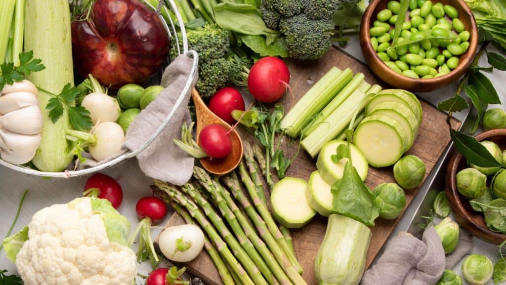 spring vegetables.