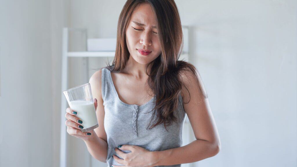 stomach ache. milk.