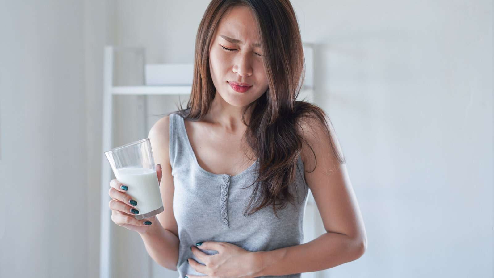 stomach ache. milk.