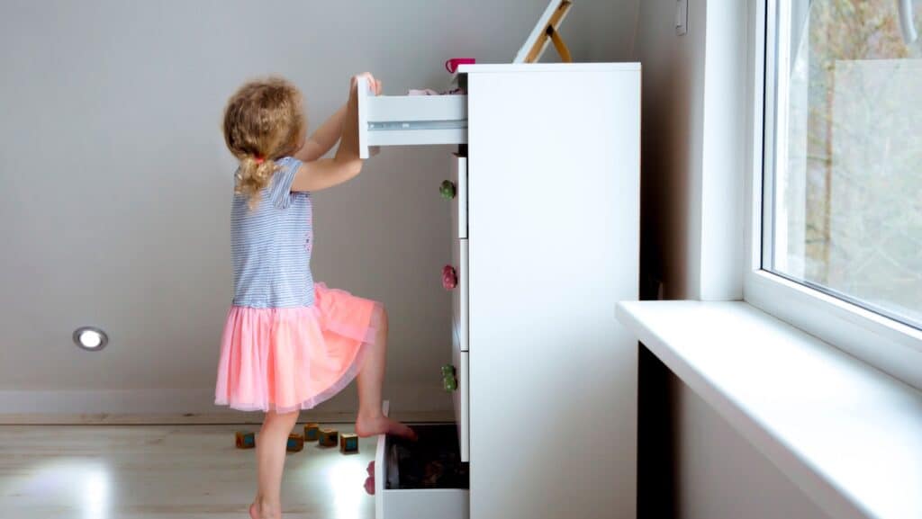 Furniture tips over.