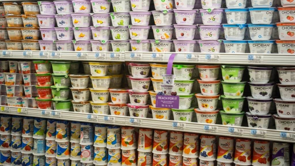 flavored yogurt.