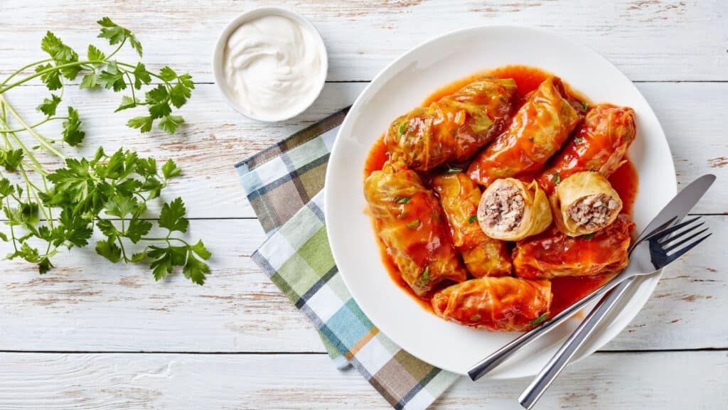 stuffed cabbage. 