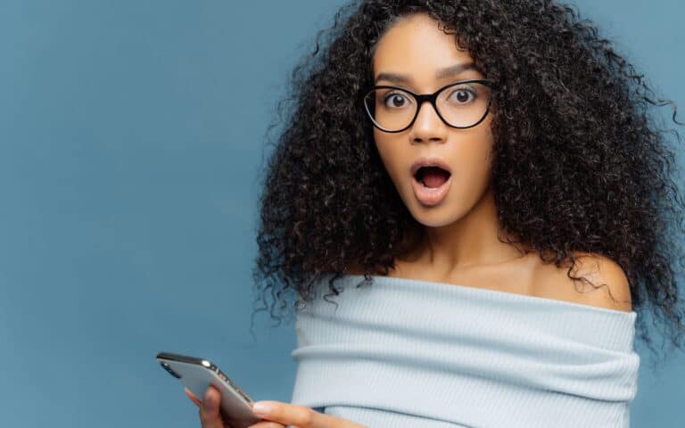 Shocked woman.