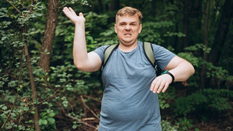 smacking bugs.