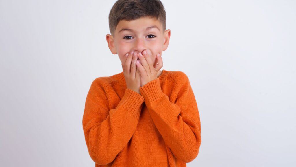 surprised child.