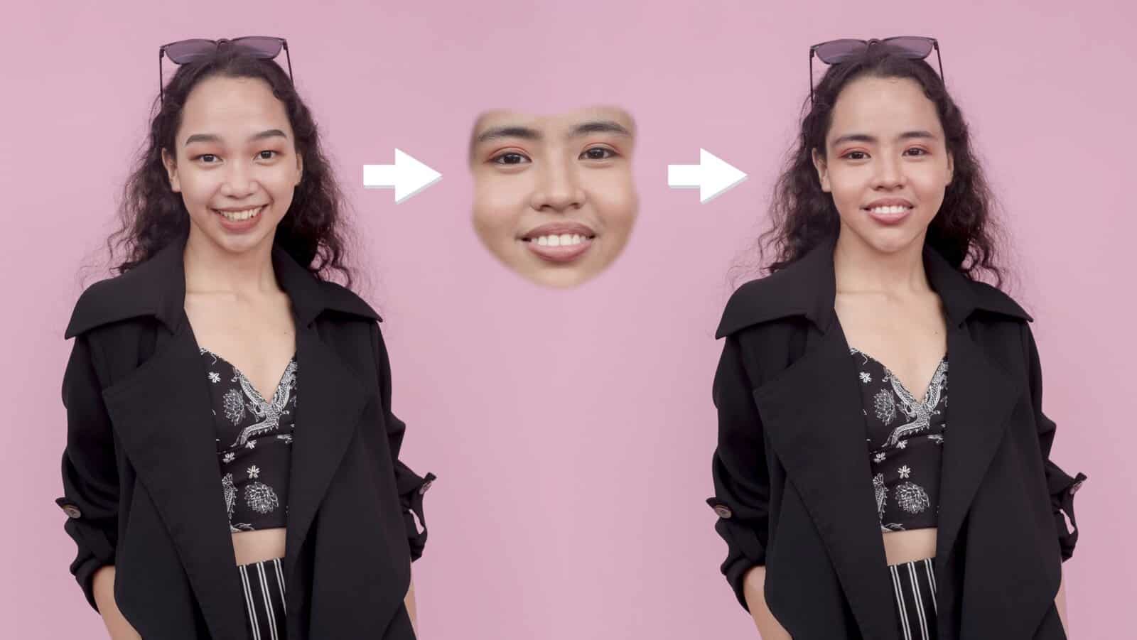 Deep fake face swap.