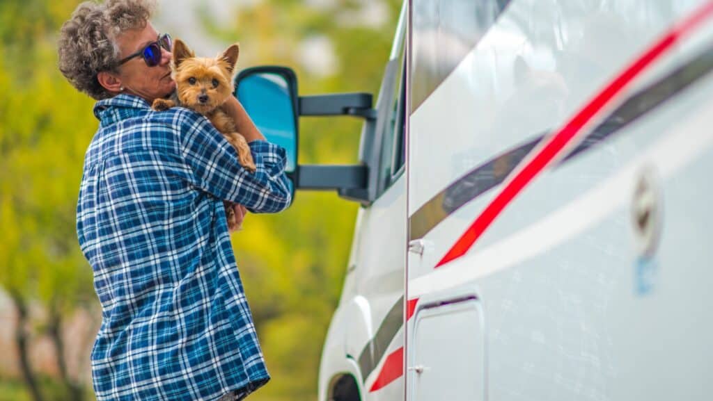 RV camping dog. 