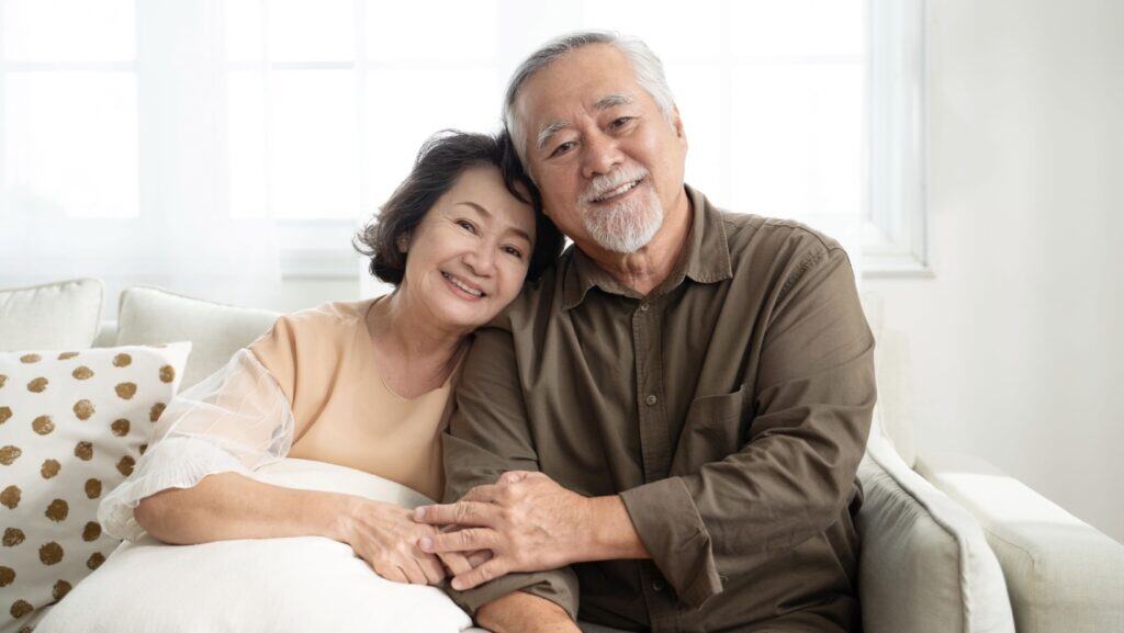 Senior Asian couple.