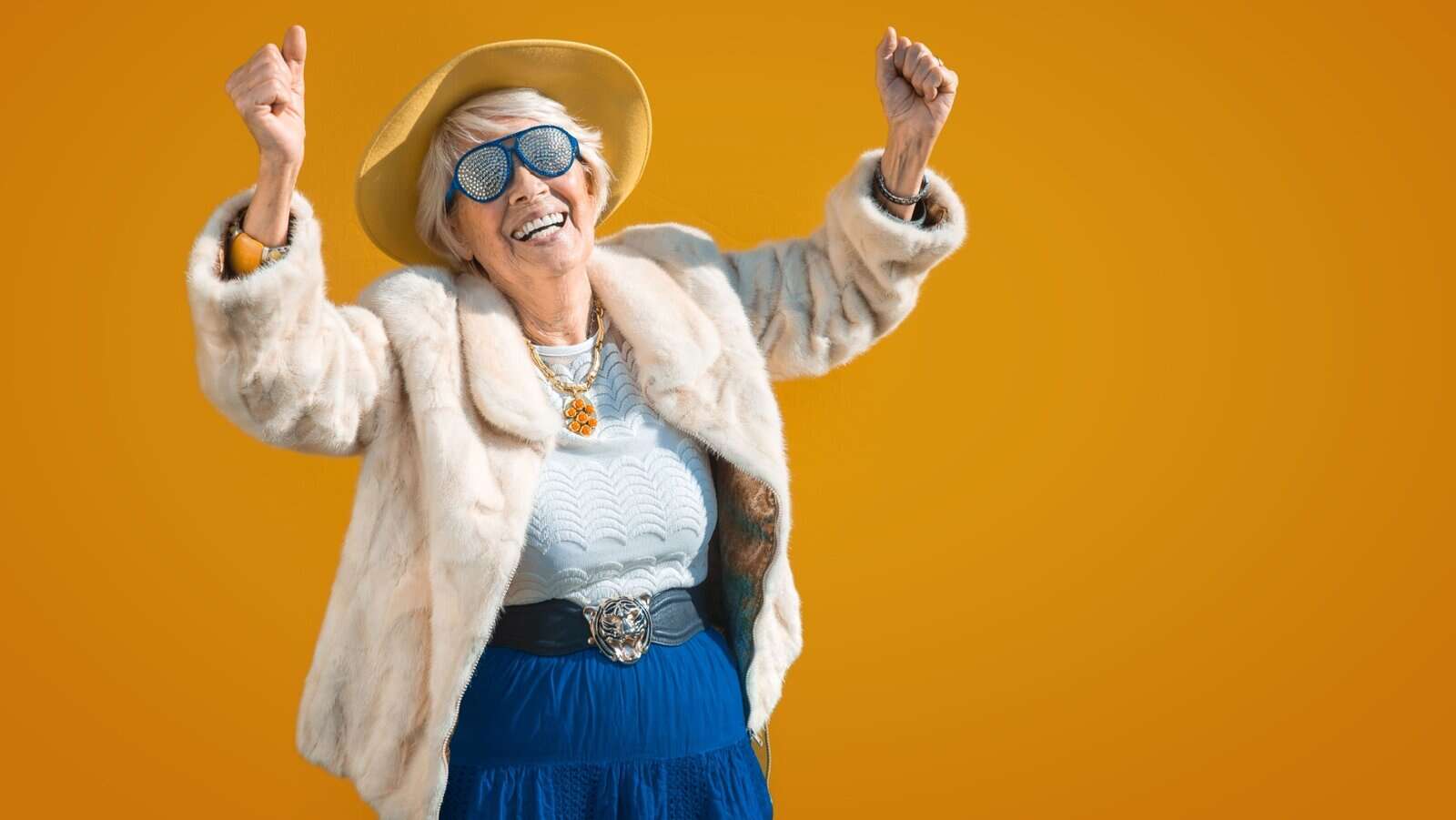 happy senior woman. style.