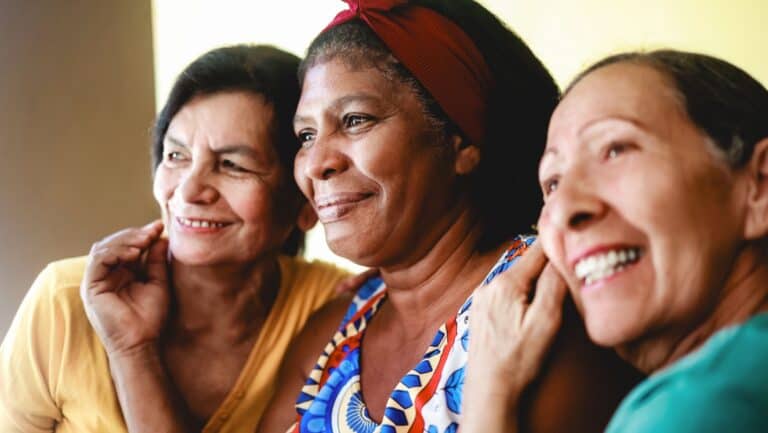 happy senior women.