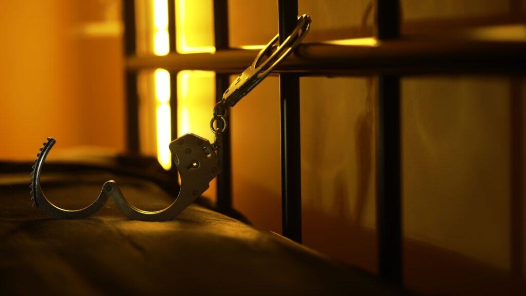 jail handcuffs.