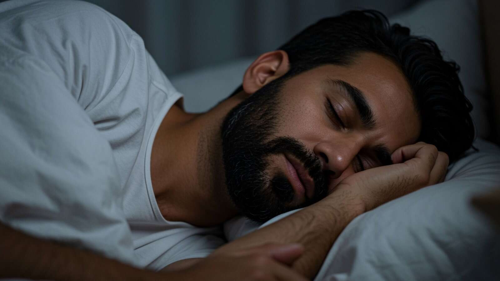 man sleeping.