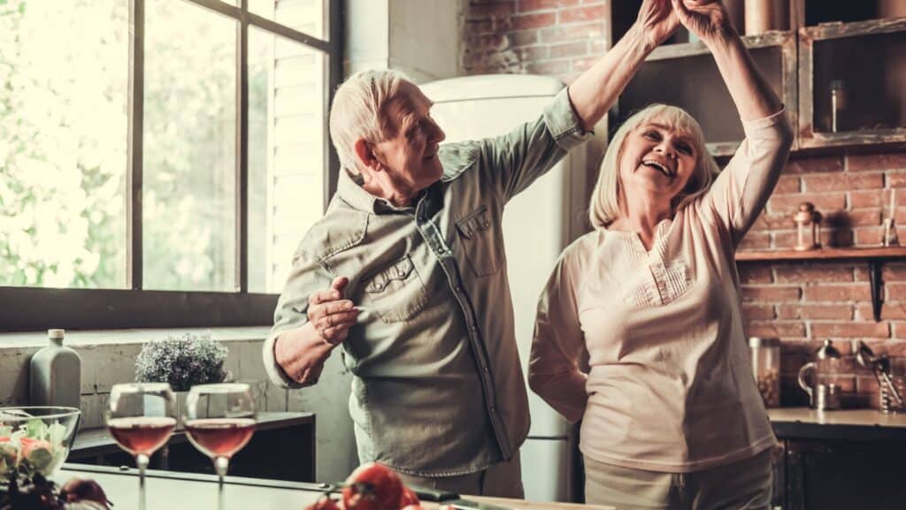 seniors dancing.