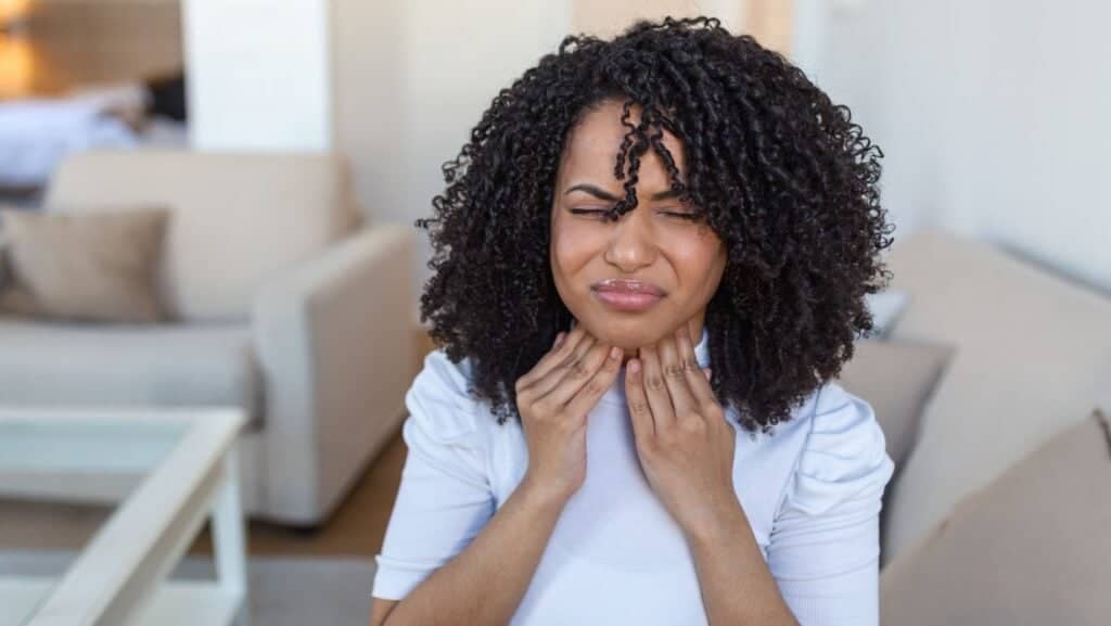 sore throat.