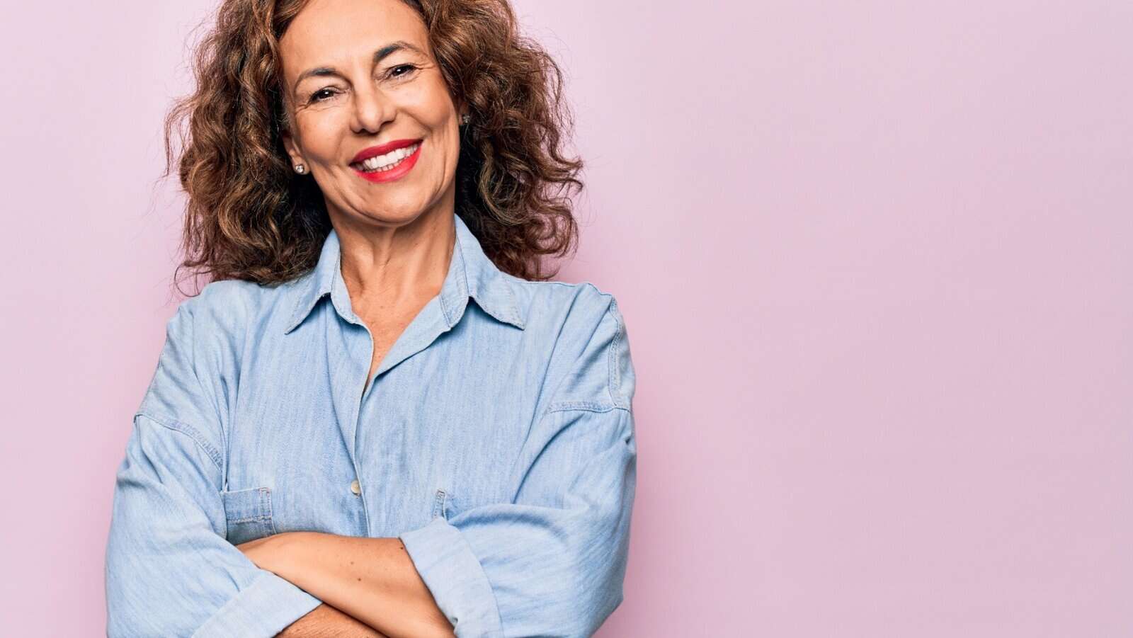 stylish happy senior woman.