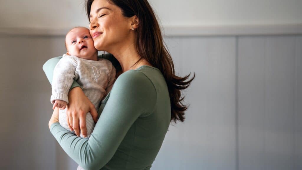 woman with baby.