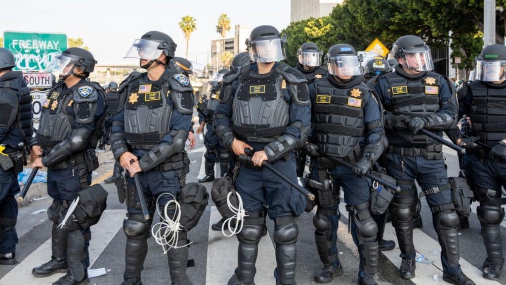 June 8 2025 LA protest. Sua Sponte Photography via Shutterstock.