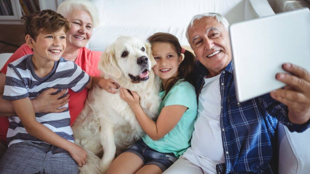 Grandparents and kids.