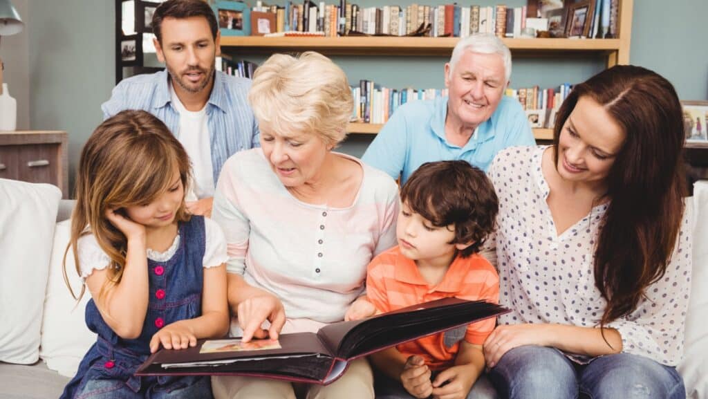 Grandparents and kids.
