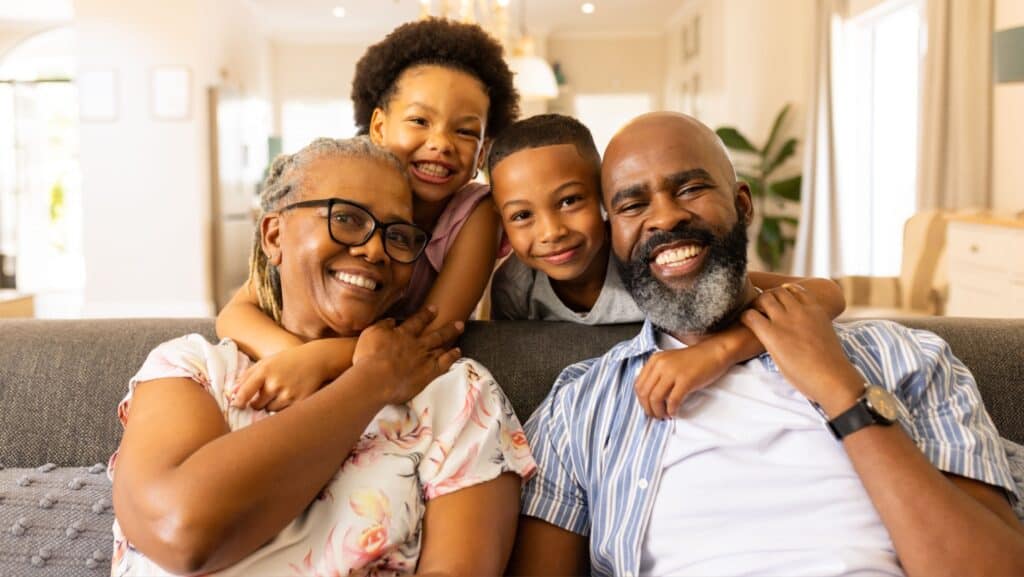 Grandparents and kids.