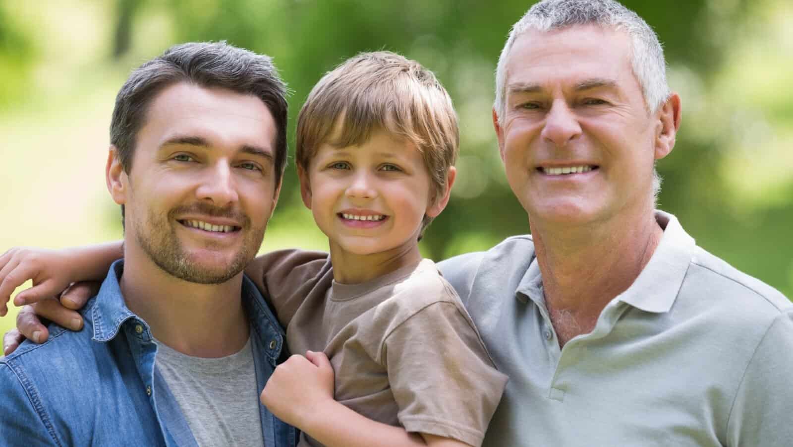 Grandparents, son and grandchild.