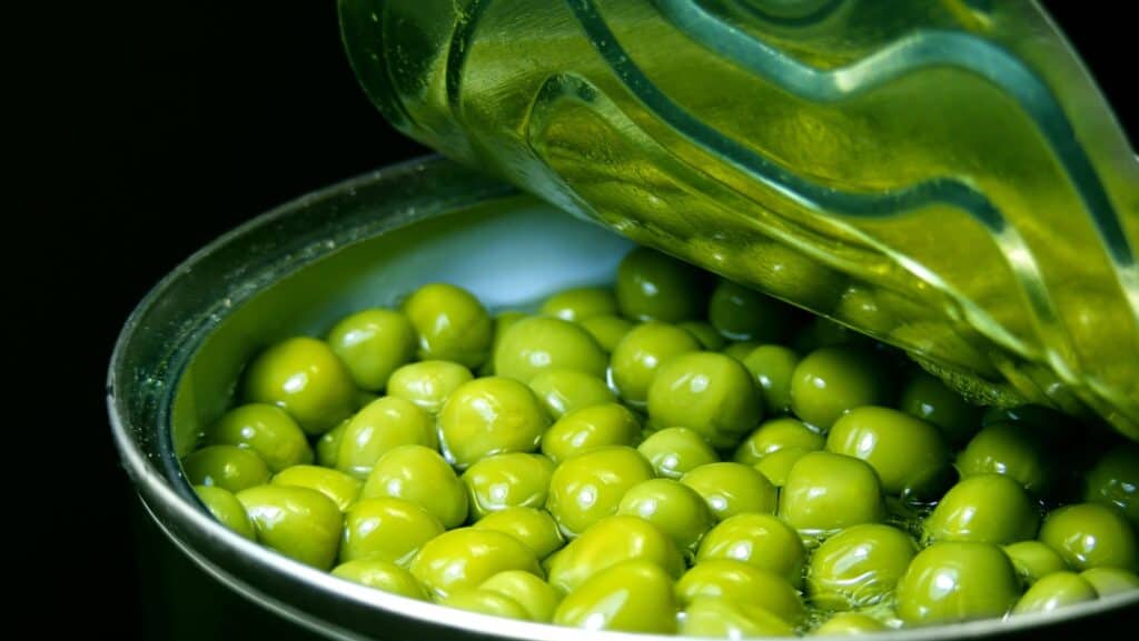 canned peas.