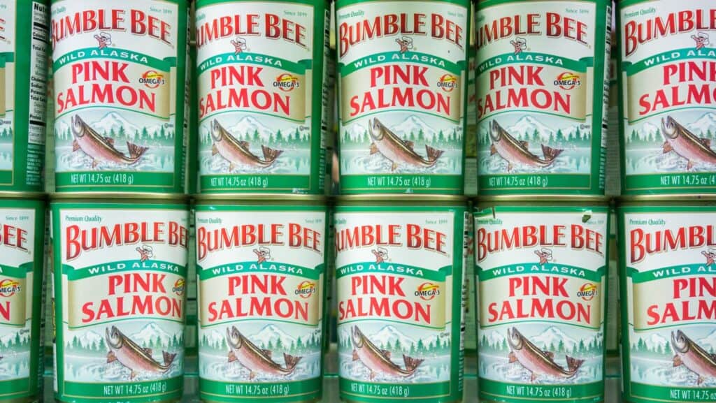 canned salmon.