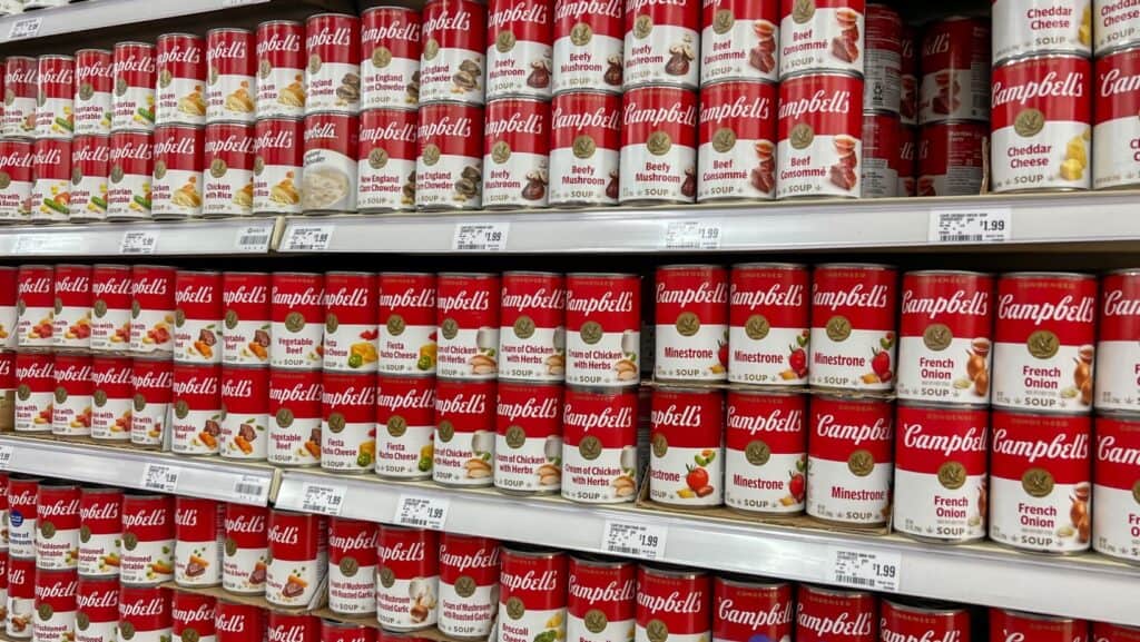 canned soup.