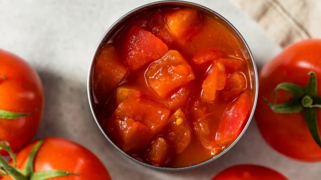canned tomatoes.