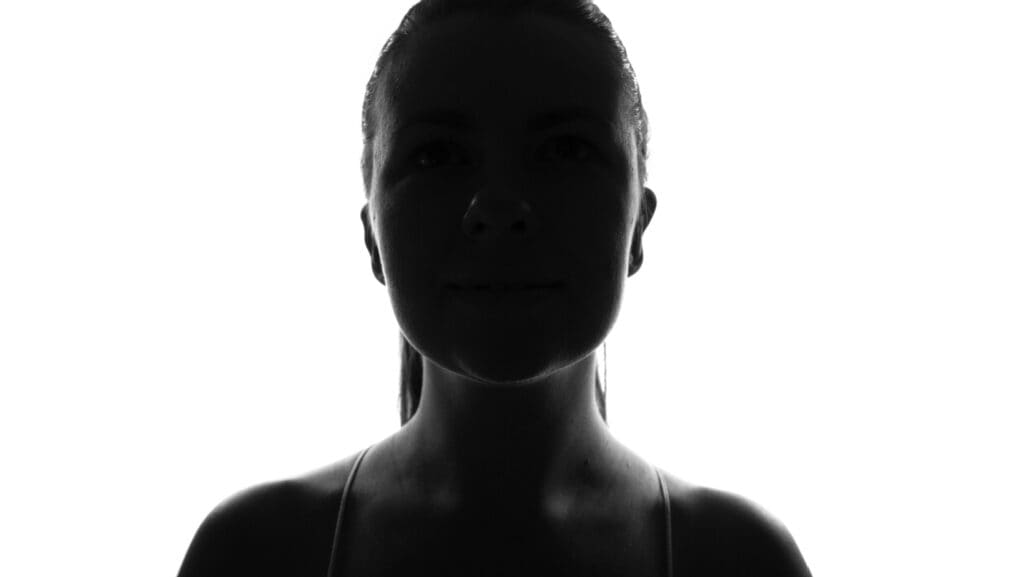 woman darkened out.