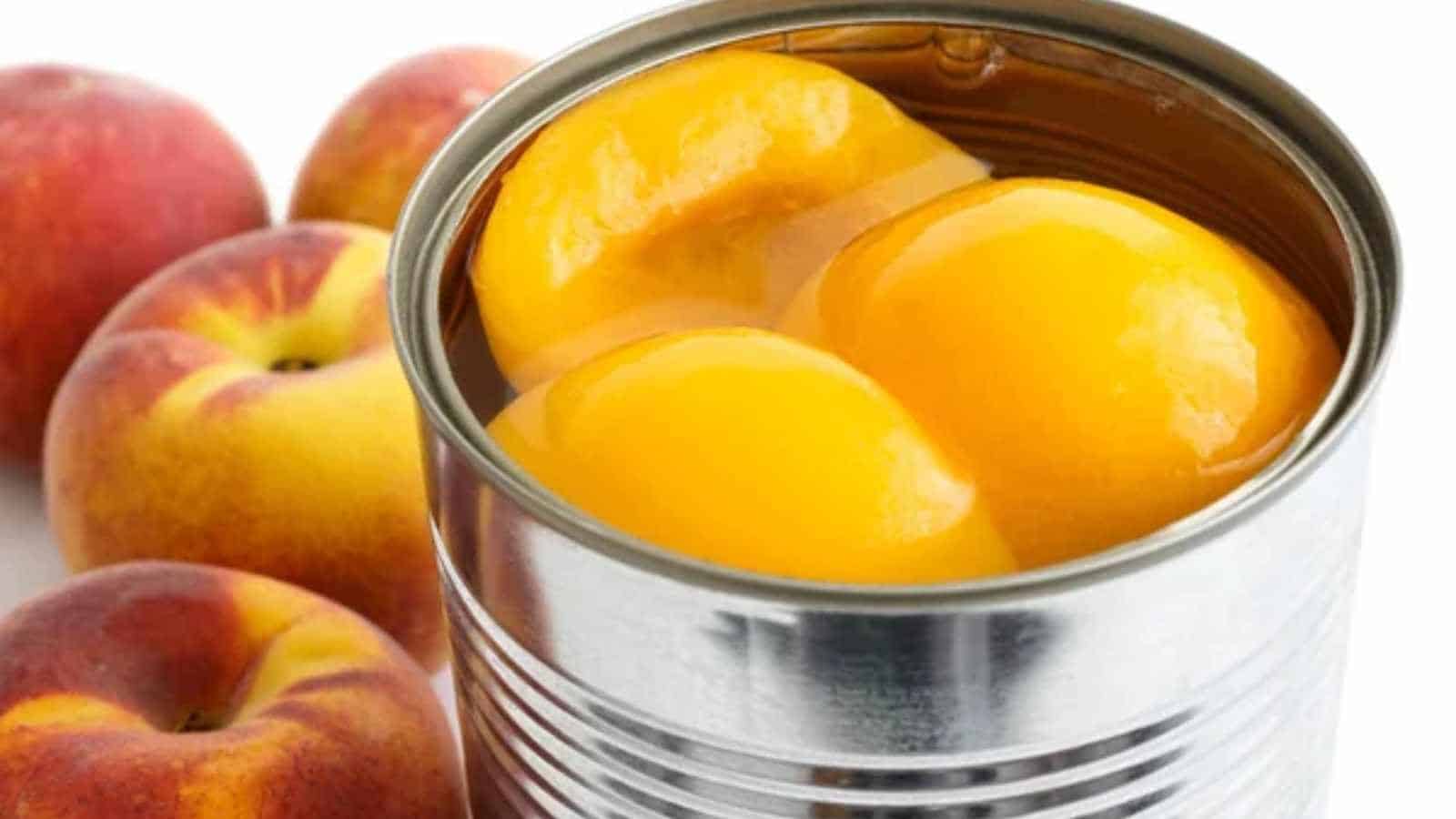 Canned Fruit in Syrup Sugary Canned Goods