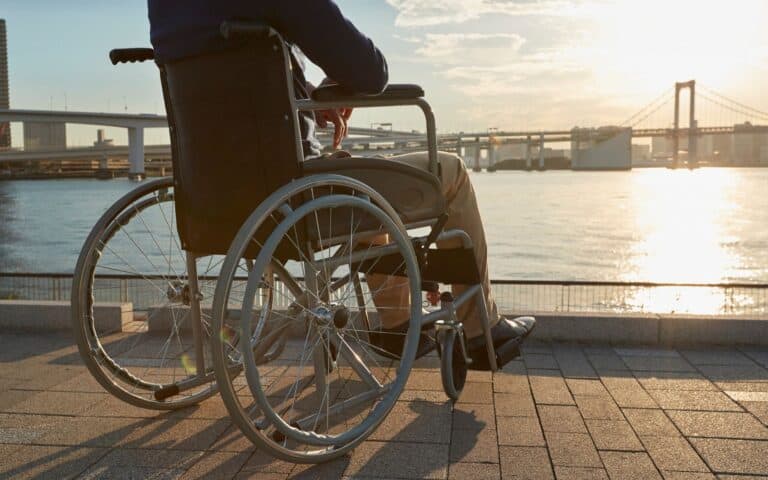 man in a wheel chair