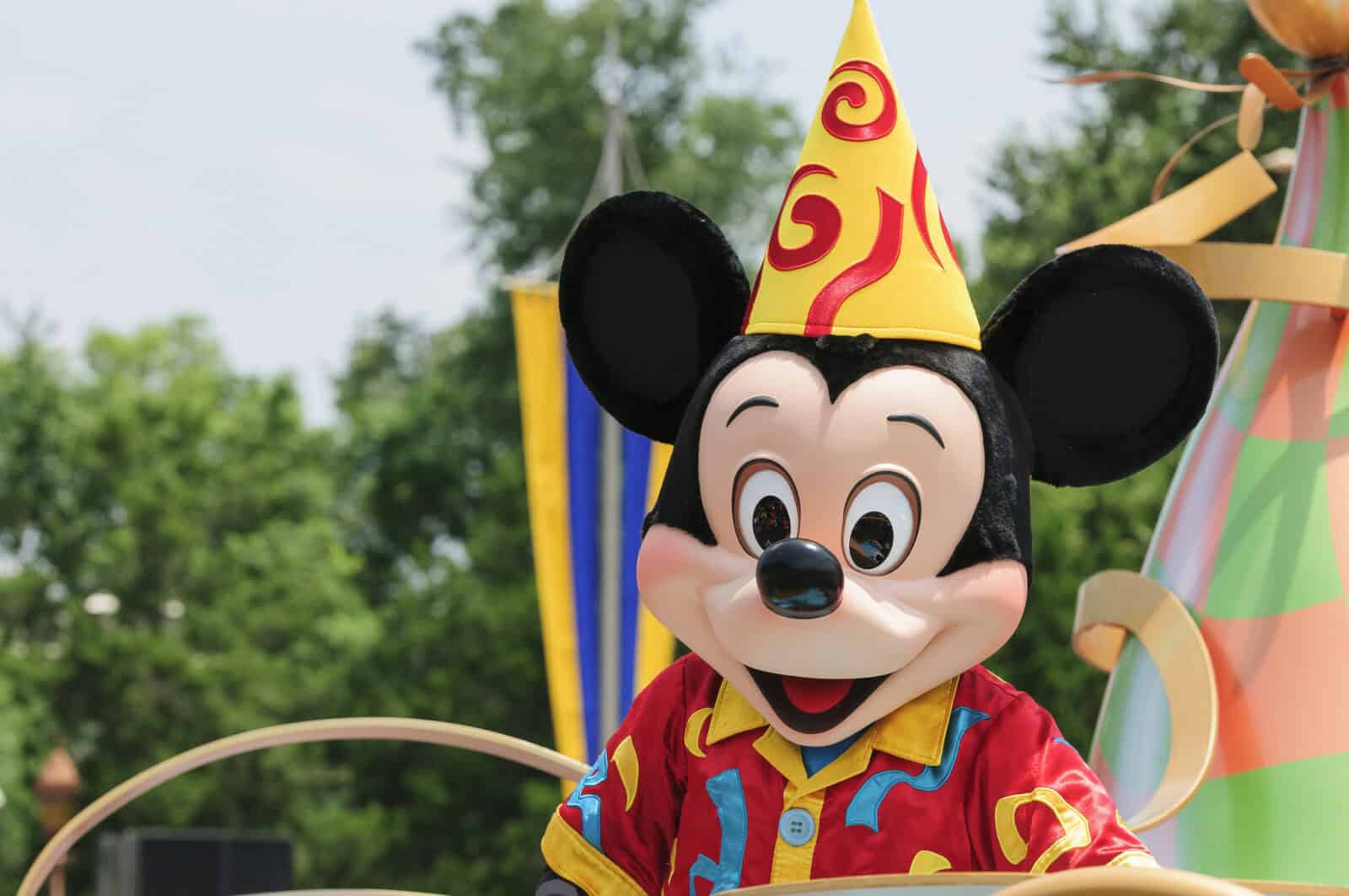 Mickey mouse close-up portrait during the parade.